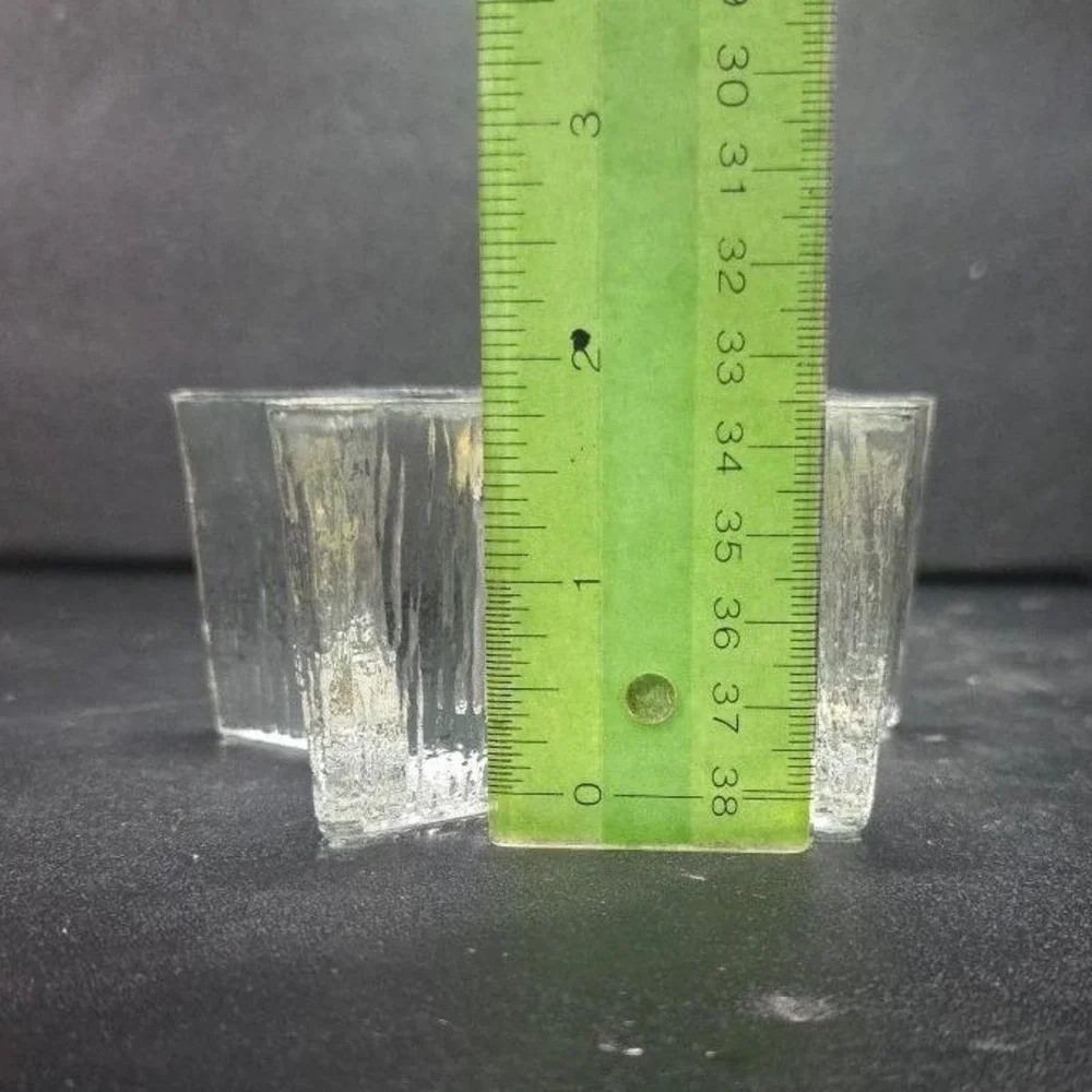 Indiana Glass Star Shaped Candle Holder,‎ Lancaster Colony Co., Textured Design